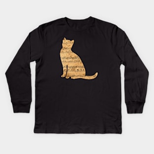 Kitty Cat Concerto Kids Long Sleeve T-Shirt